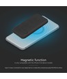 10000mAh magnetische kabellose Powerbank, 20W - Schwarz, inkl. Metallring