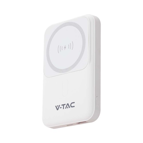 10000mAh magnetische kabellose Powerbank, 20W - MagSafe, PD Schnellladung, LED Indikator, weiß