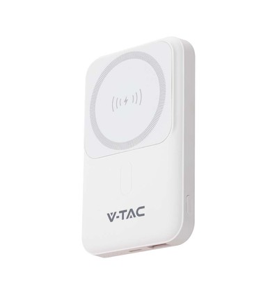 10000mAh magnetische kabellose Powerbank, 20W - MagSafe, PD Schnellladung, LED Indikator, weiß