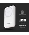 10000mAh magnetische kabellose Powerbank, 20W - MagSafe, PD Schnellladung, LED Indikator, weiß