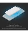 10000mAh magnetische kabellose Powerbank, 20W - MagSafe, PD Schnellladung, LED Indikator, weiß