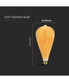 St120 Vt-2273 Lampe 4W - Spirale, Glühfaden, 2700K, bernsteinfarbenes Glas