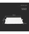 6W Quadratisches LED Einbaupanel - 490lm, 6400K, Ausschnitt: 11x11 cm, Maße: 12x12 cm, flicker free
