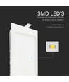 6W Quadratisches LED Einbaupanel - 490lm, 6400K, Ausschnitt: 11x11 cm, Maße: 12x12 cm, flicker free