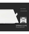 6W Quadratisches LED Einbaupanel - 490lm, 6400K, Ausschnitt: 11x11 cm, Maße: 12x12 cm, flicker free