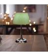 1,5W LED Tischleuchte, 3-in-1 - Chrom/Hellgrün, Touch dimmbar, wiederaufladbar, USB-C, Ø14x28 cm