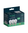3 Stk. E27 4,5W LED Tropfenlampen - G45, 4000K, weißes Glas, 3er-Pack
