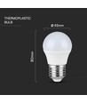 3 Stk. E27 4,5W LED Tropfenlampen - G45, 4000K, weißes Glas, 3er-Pack