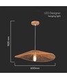 E27 Designer Pendelleuchte mit Hanfseil - 60cm, braun, IP20, ohne Leuchtmittel