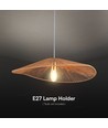 E27 Designer Pendelleuchte mit Hanfseil - 60cm, braun, IP20, ohne Leuchtmittel
