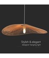E27 Designer Seil-Pendelleuchte - 1 Meter, max. 40W, IP20, Ø80cm, 2 Jahre Garantie