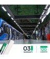 6x 40W komplette LED-Wannenleuchte - 120 cm, 3 Jahre Garantie, 230V