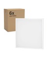 6er-Pack LED-Panels 60x60 mit Rahmen - 40W, Direktmontage