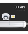 12 Stk. V-Tac wasserdichte 36W LED-Wannenleuchte - 120 cm, 120lm/W, durchverdrahtet, IP65, 230V