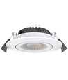 10x 7W Low Profile Einbaustrahler RA96 - DimToWarm+CCT, Loch: Ø6,8 cm, Maß: Ø8,3 cm, weißer Rand, dimmbar