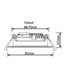 10x 7W Low Profile Einbaustrahler RA96 - DimToWarm+CCT, Loch: Ø6,8 cm, Maß: Ø8,3 cm, weißer Rand, dimmbar