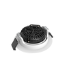 10x 7W Low Profile Einbaustrahler RA96 - DimToWarm+CCT, Loch: Ø6,8 cm, Maß: Ø8,3 cm, weißer Rand, dimmbar
