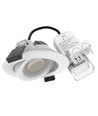 10x 7W Low Profile Einbaustrahler RA96 - DimToWarm+CCT, Loch: Ø6,8 cm, Maß: Ø8,3 cm, weißer Rand, dimmbar