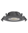 10x 7W flacher Einbaustrahler RA96 - DimToWarm+CCT, Loch: Ø6,8 cm, schwarzer Rand, dimmbar