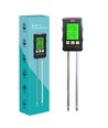 6-in-1 Messgerät - pH, Feuchtigkeit, Temperatur, Licht, Nährstoffe und Luftfeuchtigkeit