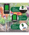6-in-1 Messgerät - pH, Feuchtigkeit, Temperatur, Licht, Nährstoffe und Luftfeuchtigkeit