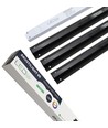 Schwarzes Troldtekt LED-Schienen-Set 3x60 cm - Flächenbündig, Akustiklicht inkl. Kabel und Treiber