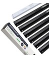 Schwarzes Troldtekt LED-Schienen-Set 6x60 cm - Flächenbündig, Akustilight inkl. Kabel und Treiber