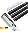 Schwarz Troldtekt CCT LED Schienenset 3x60 cm - Flächenbündig, Akustilight inkl. Kabel und Treiber