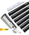 Schwarzes Troldtekt CCT LED Schienenset 6x60 cm - Flächenbündig, Akustilight inkl. Kabel und Treiber