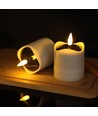 6er-Pack LED-Solar-Kerzen - Ø5cm, 8cm hoch, IP44 Außenbereich