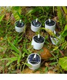 6er-Pack LED-Solar-Kerzen - Ø5cm, 6,4cm hoch, IP44 Außenbereich