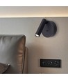 LEDlife schwarze Leselampe - 2,5W, RA90, zur Wandmontage
