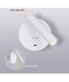 LEDlife schwarze Leselampe - 2,5W, RA90, zur Wandmontage