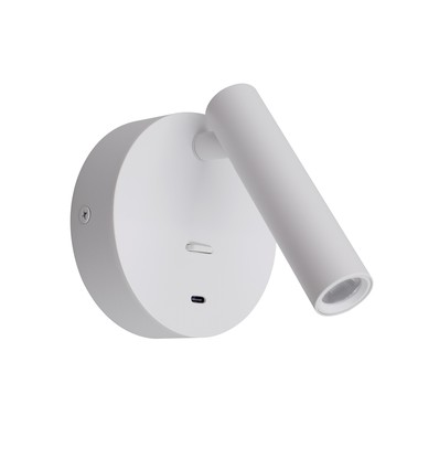 LEDlife weiße Leselampe - 2,5W, RA90, zur Wandmontage