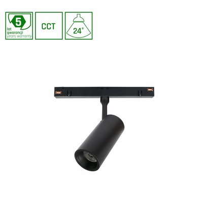 7W Shift Schienenspot für 48V, RA90 - CCT, IP20 Innenbereich, 48V DC