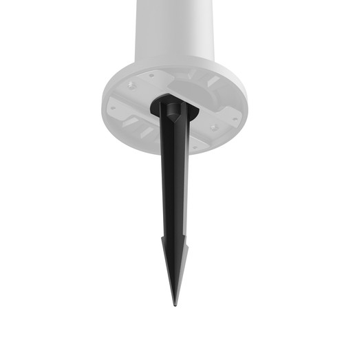 Schwarzer LED Gartenstrahler mit Erdspieß - Aluminium, 59x46x259 mm