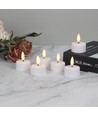 6er-Pack weiße LED-Teelichter inkl. Ladestation - Inkl. Fernbedienung, Timer