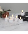 6er-Pack weiße LED-Teelichter inkl. Ladestation - Inkl. Fernbedienung, Timer