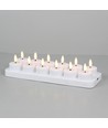 12er-Pack weiße LED-Teelichter inkl. Ladestation - Inkl. Fernbedienung, Timer