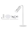 Wiederaufladbare 3-in-1 LED-Lampe - Magnetisch, weiß, dimmbar, inkl. Standfuß und 2 Stk. Montagehalterungen