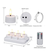 6er-Pack weiße LED-Teelichter inkl. Ladestation - Inkl. Fernbedienung, Timer