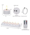 12er-Pack weiße LED-Teelichter inkl. Ladestation - Inkl. Fernbedienung, Timer