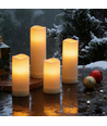 4er-Set LED-Außenkerzen, Fernbedienung, Ø5,5cm - Timer, wasserdicht