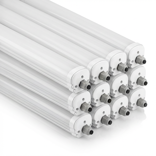 12 Stk. V-Tac wasserdichte 48W LED-Wannenleuchte - 150 cm, 120lm/W, IP65, durchverdrahtet 230V