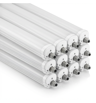 12 Stk. V-Tac wasserdichte 48W LED-Wannenleuchte - 150 cm, 120lm/W, IP65, durchverdrahtet 230V