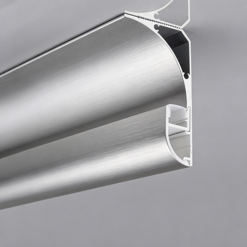 2m LED-Profil-Set für Deckenkanten / Stuck - Alu-Farbe, indirektes Licht, inkl. Diffusor
