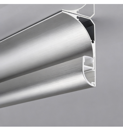 2m LED-Profil-Set für Deckenkanten / Stuck - Alu-Farbe, indirektes Licht, inkl. Diffusor