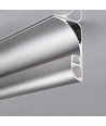 2m LED-Profil-Set für Deckenkanten / Stuck - Alu-Farbe, indirektes Licht, inkl. Diffusor