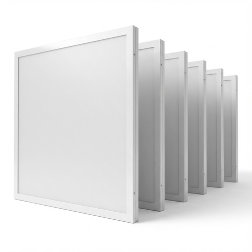 6er-Pack LED-Panels 60x60 mit Rahmen - 40W, Direktmontage