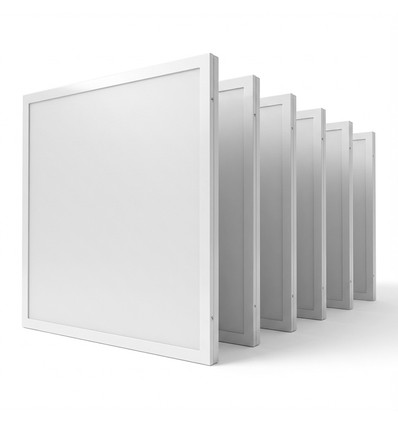 6er-Pack LED-Panels 60x60 mit Rahmen - 40W, Direktmontage